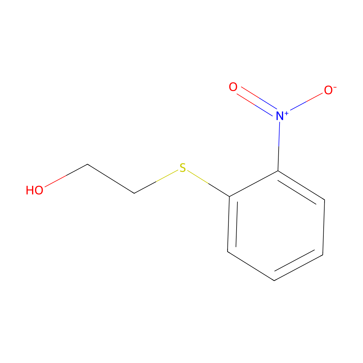 2-(2-Nitrophenylthio)ethanol molecular structure, CAS 13287-78-0