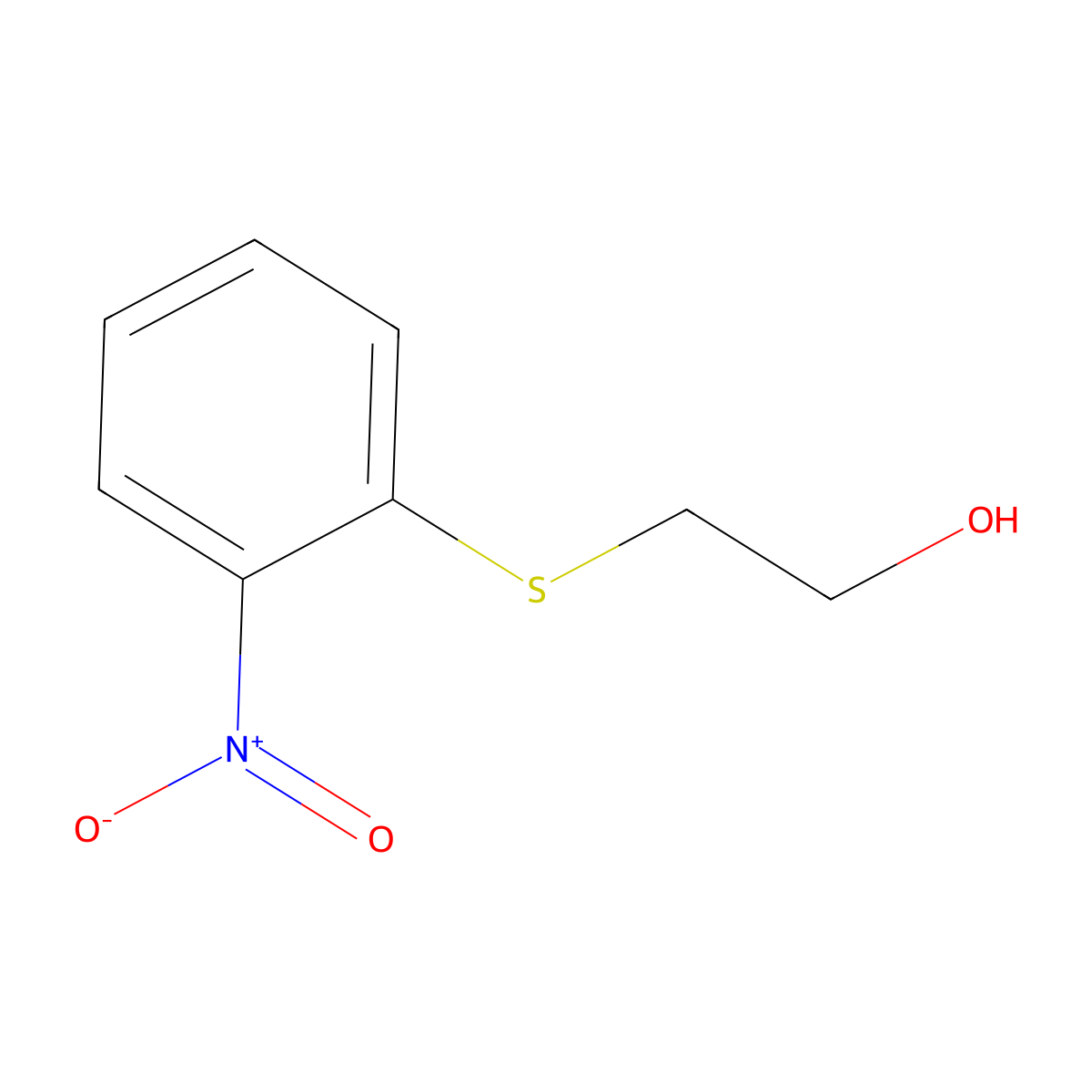 2-(2-Nitrophenylthio)ethanol molecular structure, CAS 13287-78-0
