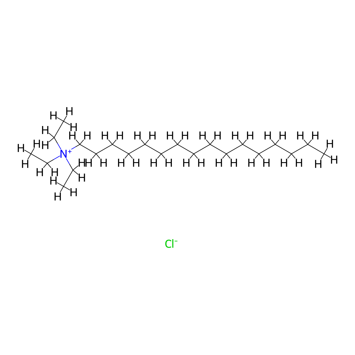 1-Hexadecanaminium, N,N,N-triethyl-, chloride molecular structure, CAS 13287-79-1