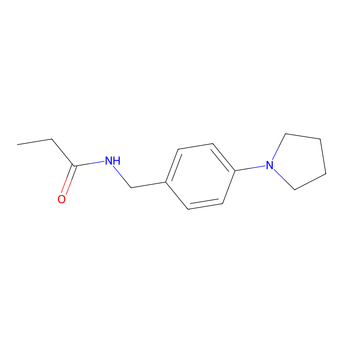 N-[4-(pyrrolidin-1-yl)benzyl]propanamide molecular structure, CAS 1328702-87-9