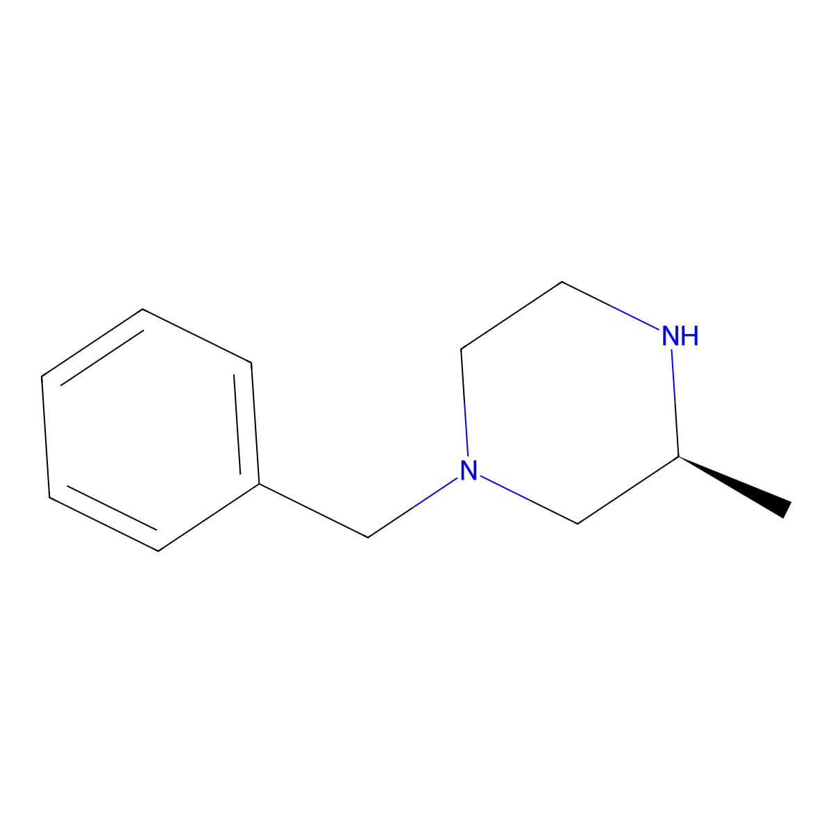 (S)-1-Benzyl-3-methylpiperazine molecular structure, CAS 132871-12-6