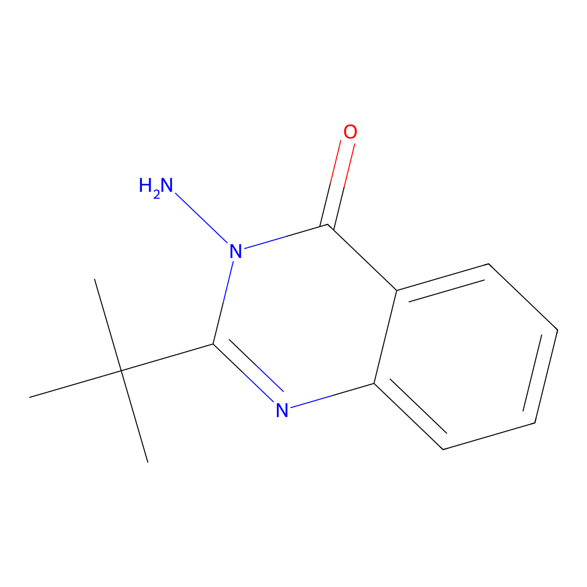 3-Amino-2-tert-butylquinazolin-4-one molecular structure, CAS 132871-77-3