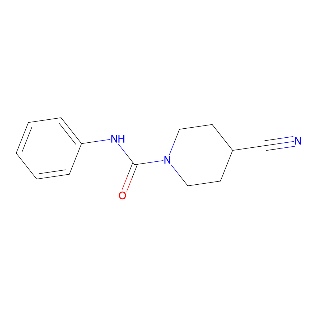4-cyano-N-phenylpiperidine-1-carboxamide molecular structure, CAS 1328745-80-7