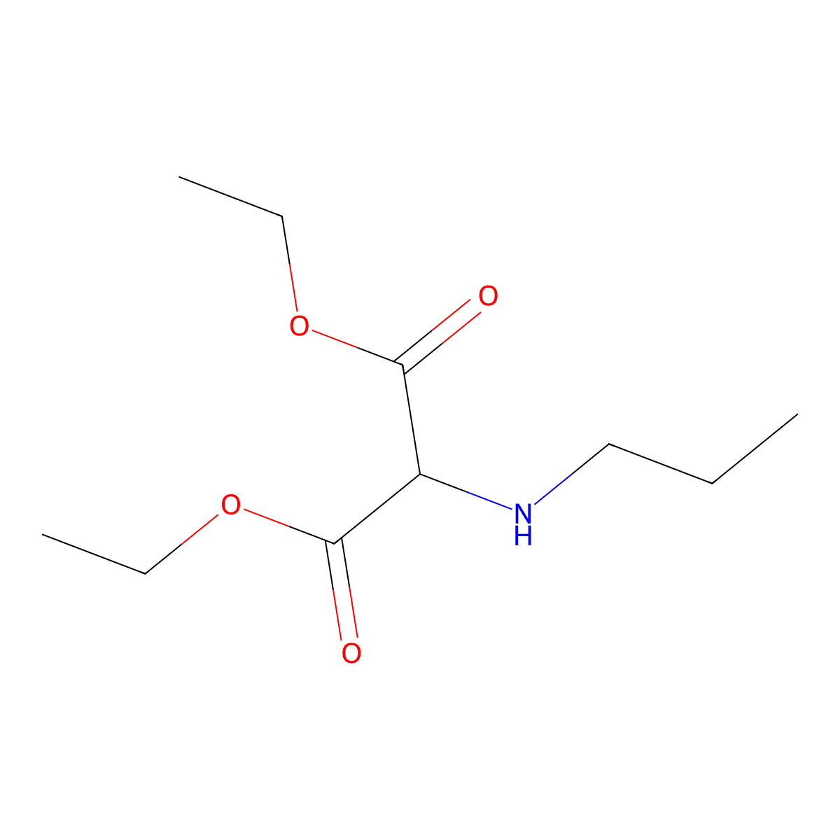 Diethyl 2-(propylamino)malonate molecular structure, CAS 132875-25-3