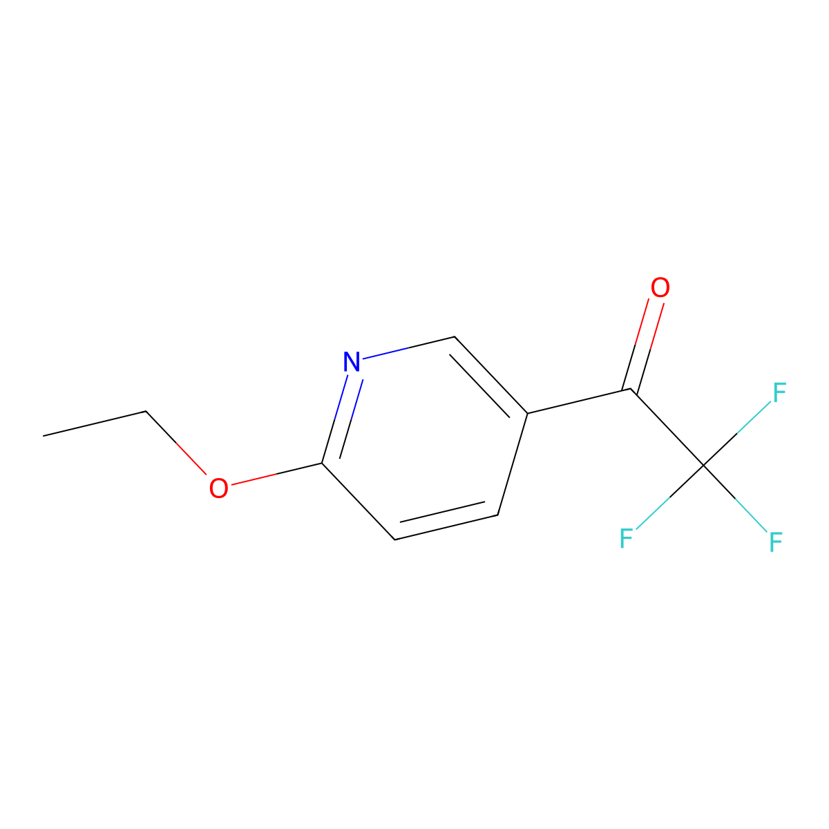 1-(6-Ethoxypyridin-3-yl)-2,2,2-trifluoroethanone molecular structure, CAS 132877-25-9