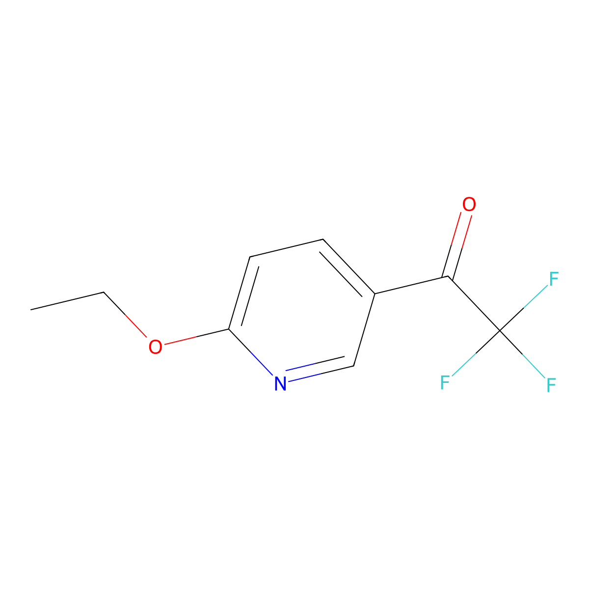 1-(6-Ethoxypyridin-3-yl)-2,2,2-trifluoroethanone molecular structure, CAS 132877-25-9