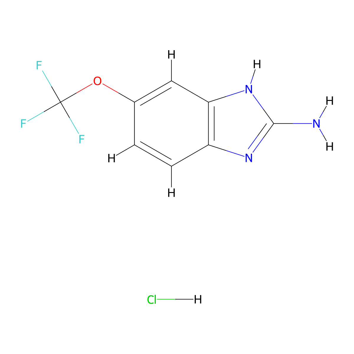 6-(Trifluoromethoxy)-1H-benzo[d]imidazol-2-amine hydrochloride molecular structure, CAS 132877-28-2
