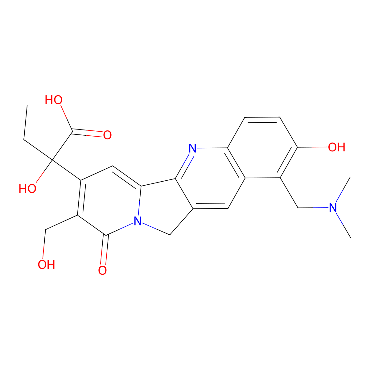 Hydrotopotecan molecular structure, CAS 132877-29-3