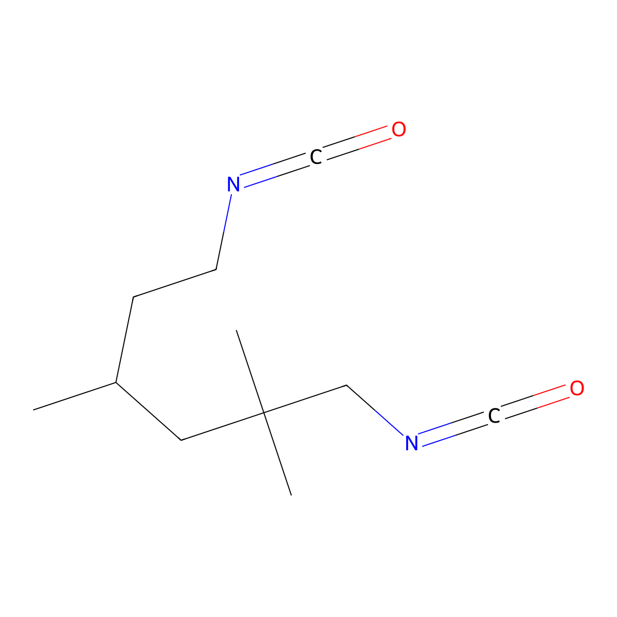 1,6-Diisocyanato-2,2,4-trimethylhexane molecular structure, CAS 132878-86-5