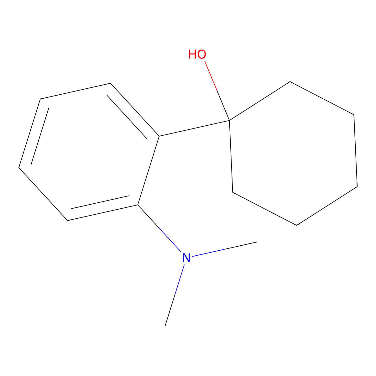 1-[2-(Dimethylamino)phenyl]cyclohexanol molecular structure, CAS 13288-48-7