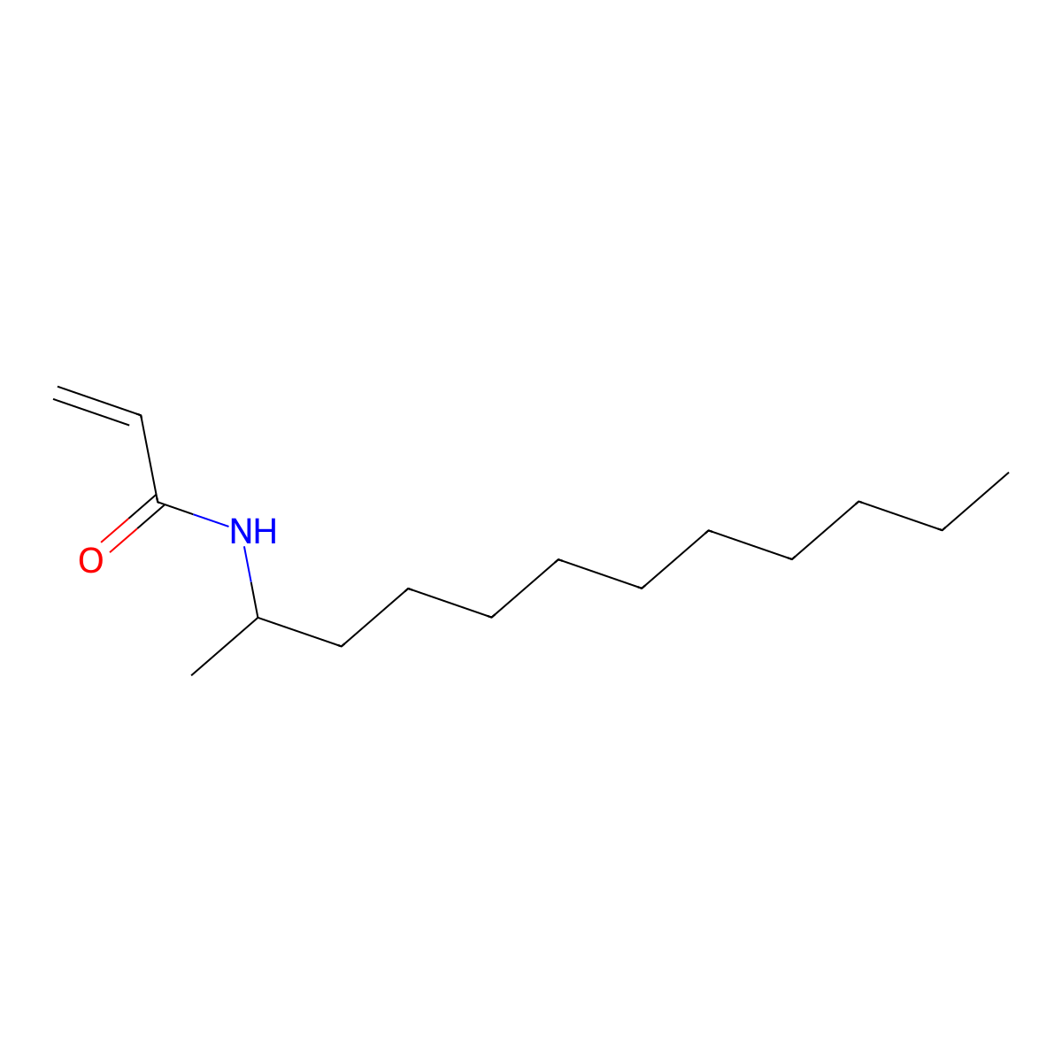 2-Propenamide, N-(1-methylundecyl)- molecular structure, CAS 13288-50-1
