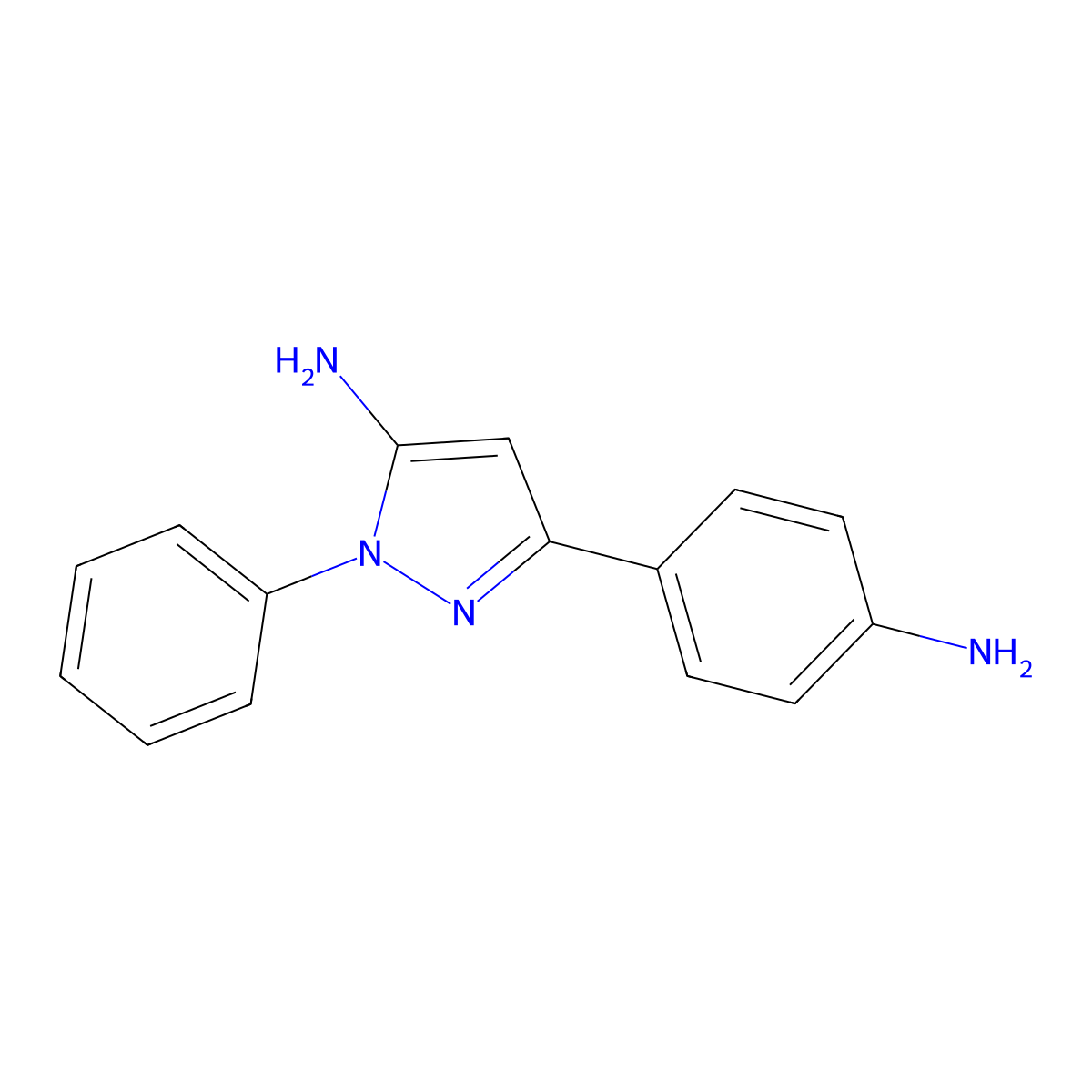 Pyrazole, 5-amino-3-(p-aminophenyl)-1-phenyl- molecular structure, CAS 13288-83-0