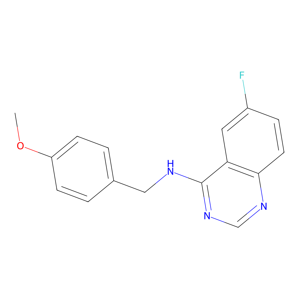 6-fluoro-N-(4-methoxybenzyl)quinazolin-4-amine molecular structure, CAS 1328808-73-6
