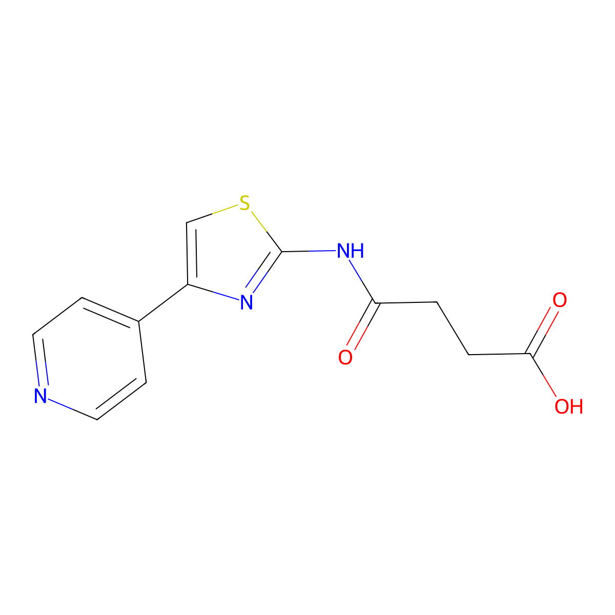 4-Oxo-4-((4-(pyridin-4-yl)thiazol-2-yl)amino)butanoic acid molecular structure, CAS 1328814-77-2