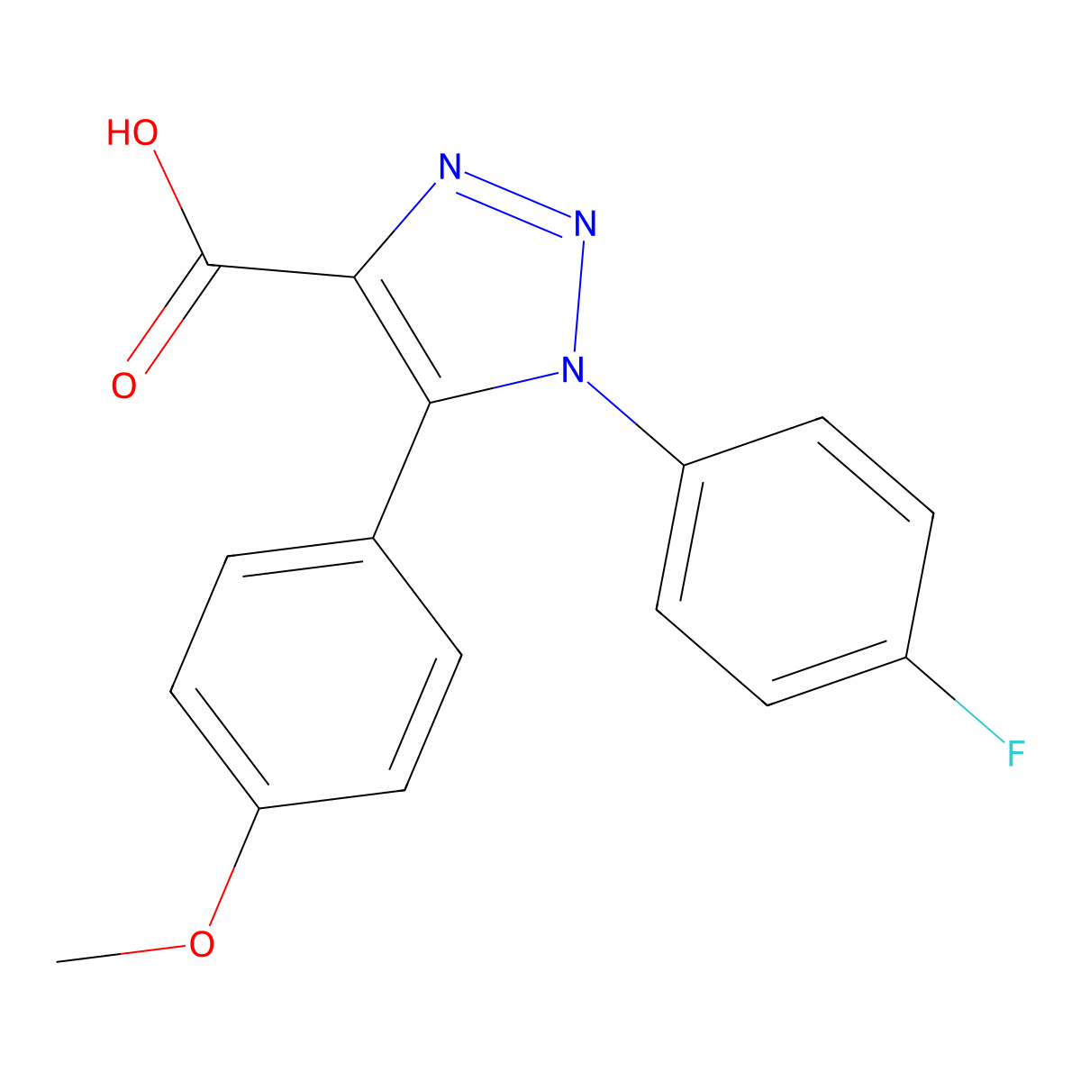 1-(4-fluorophenyl)-5-(4-methoxyphenyl)-1H-1,2,3-triazole-4-carboxylic acid molecular structure, CAS 1328828-38-1