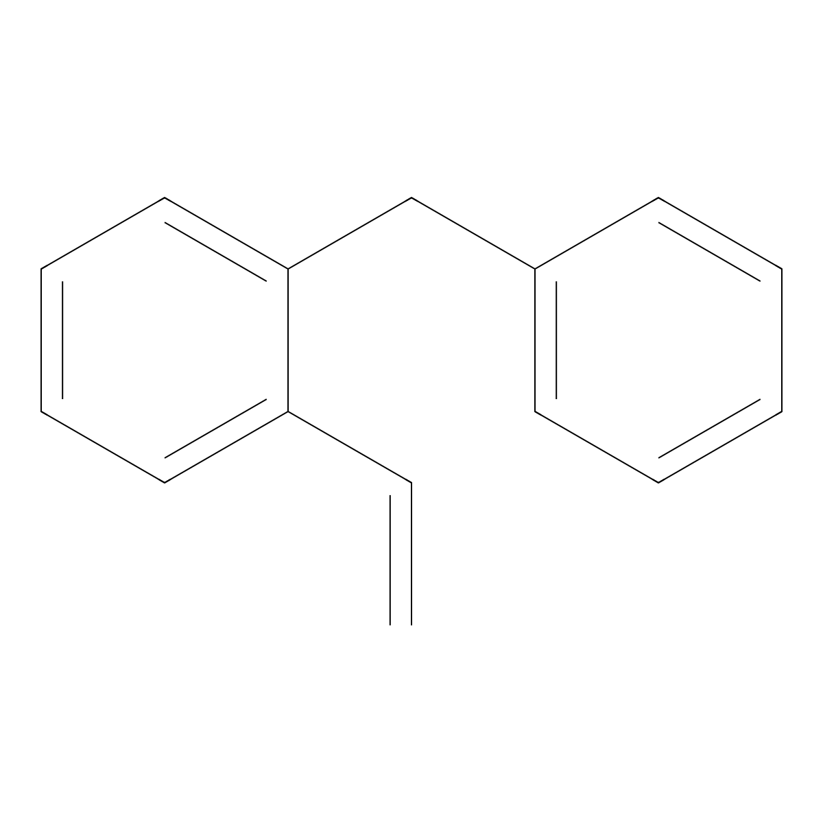 Benzene, 1-ethenyl-2-(phenylmethyl)- molecular structure, CAS 132884-19-6
