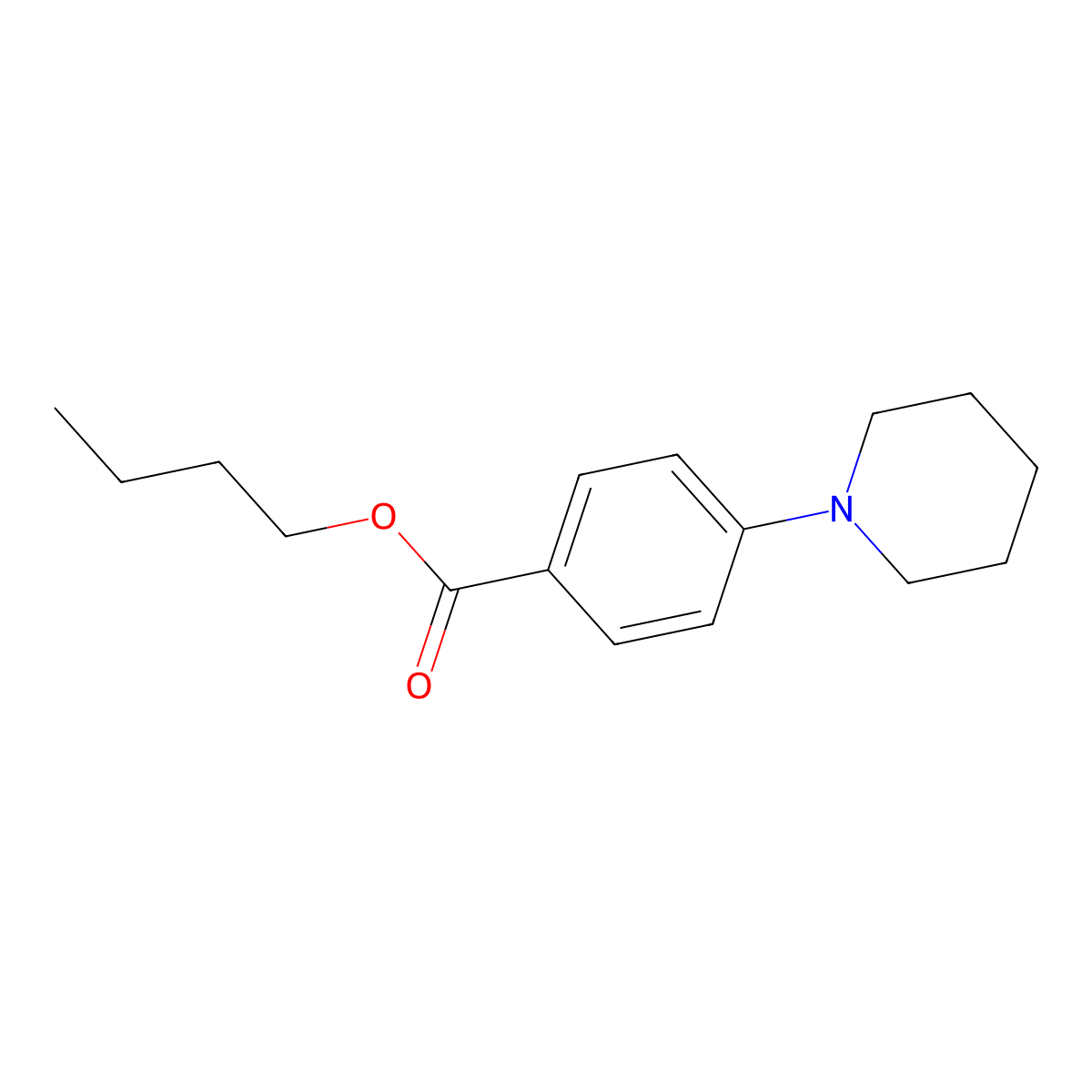 Butyl 4-(piperidin-1-YL)benzoate molecular structure, CAS 132884-54-9