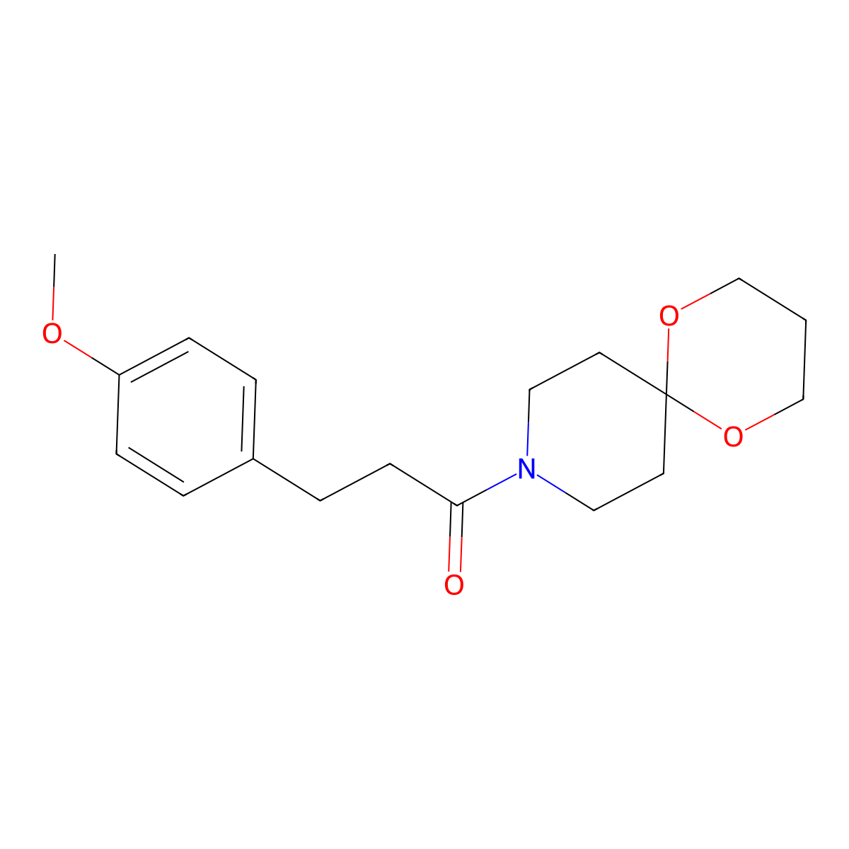 3-(4-Methoxyphenyl)-1-(1,5-dioxa-9-azaspiro[5.5]undecan-9-yl)propan-1-one molecular structure, CAS 1328849-80-4