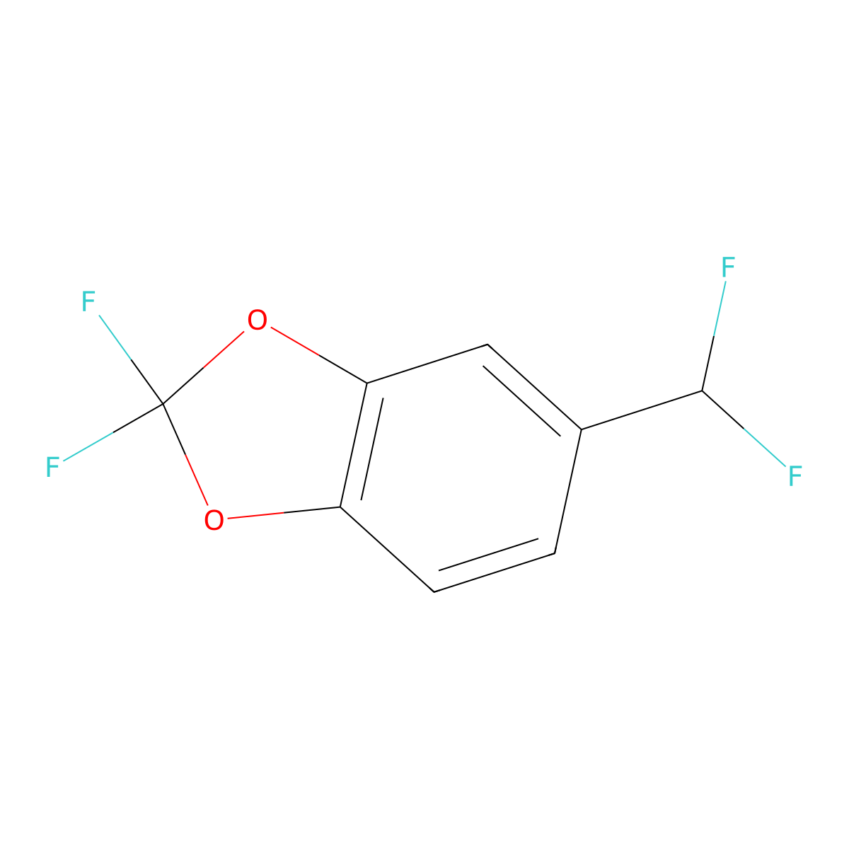 1,3-Benzodioxole, 5-(difluoromethyl)-2,2-difluoro- molecular structure, CAS 1328882-34-3