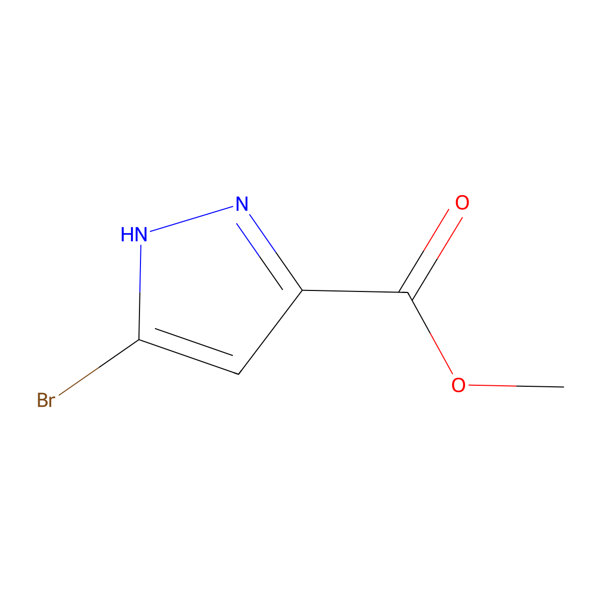 Methyl 5-bromo-1H-pyrazole-3-carboxylate molecular structure, CAS 1328893-17-9