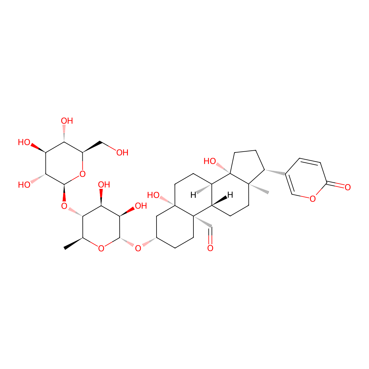 Hellebrin molecular structure, CAS 13289-18-4