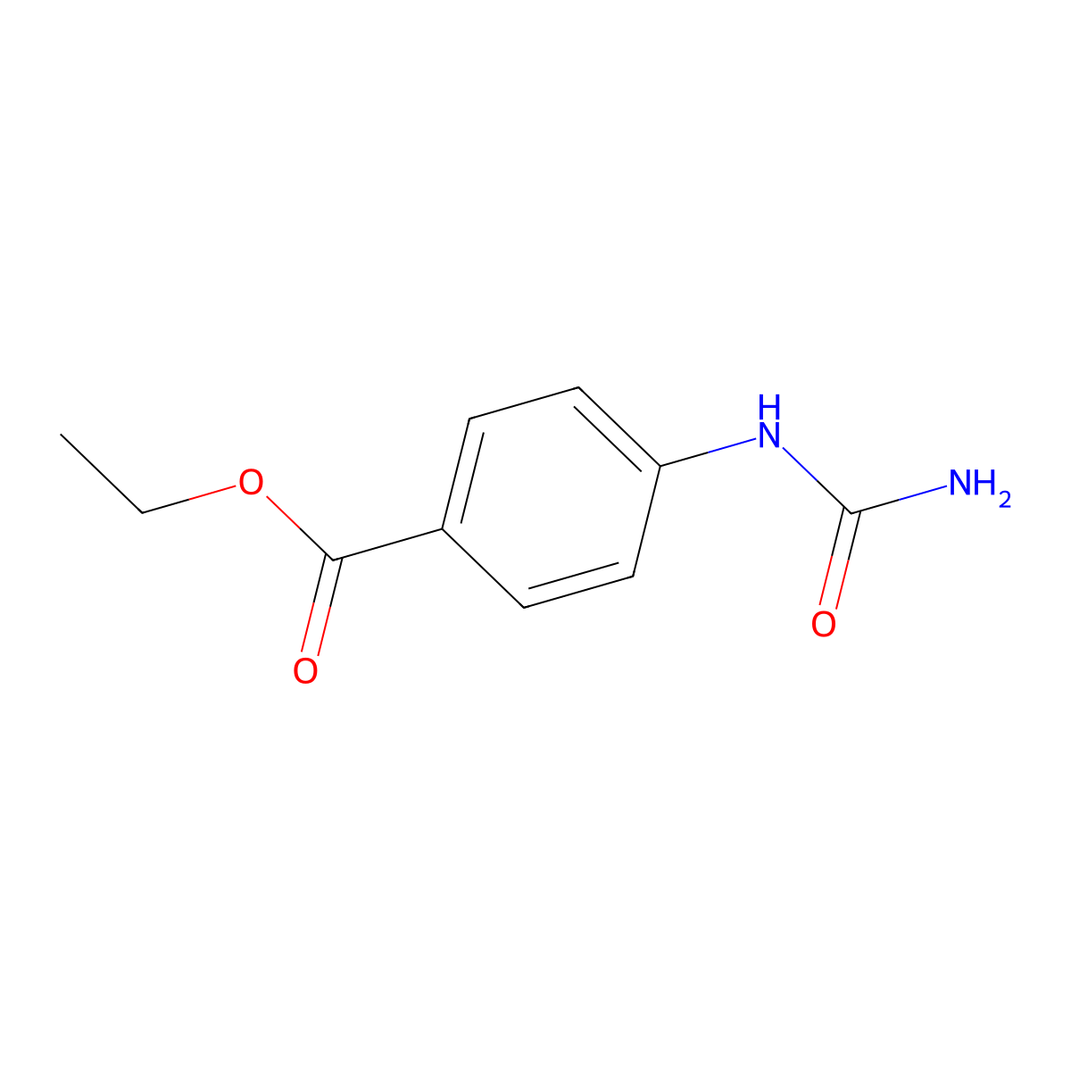 Ethyl 4-(carbamoylamino)benzoate molecular structure, CAS 13289-38-8