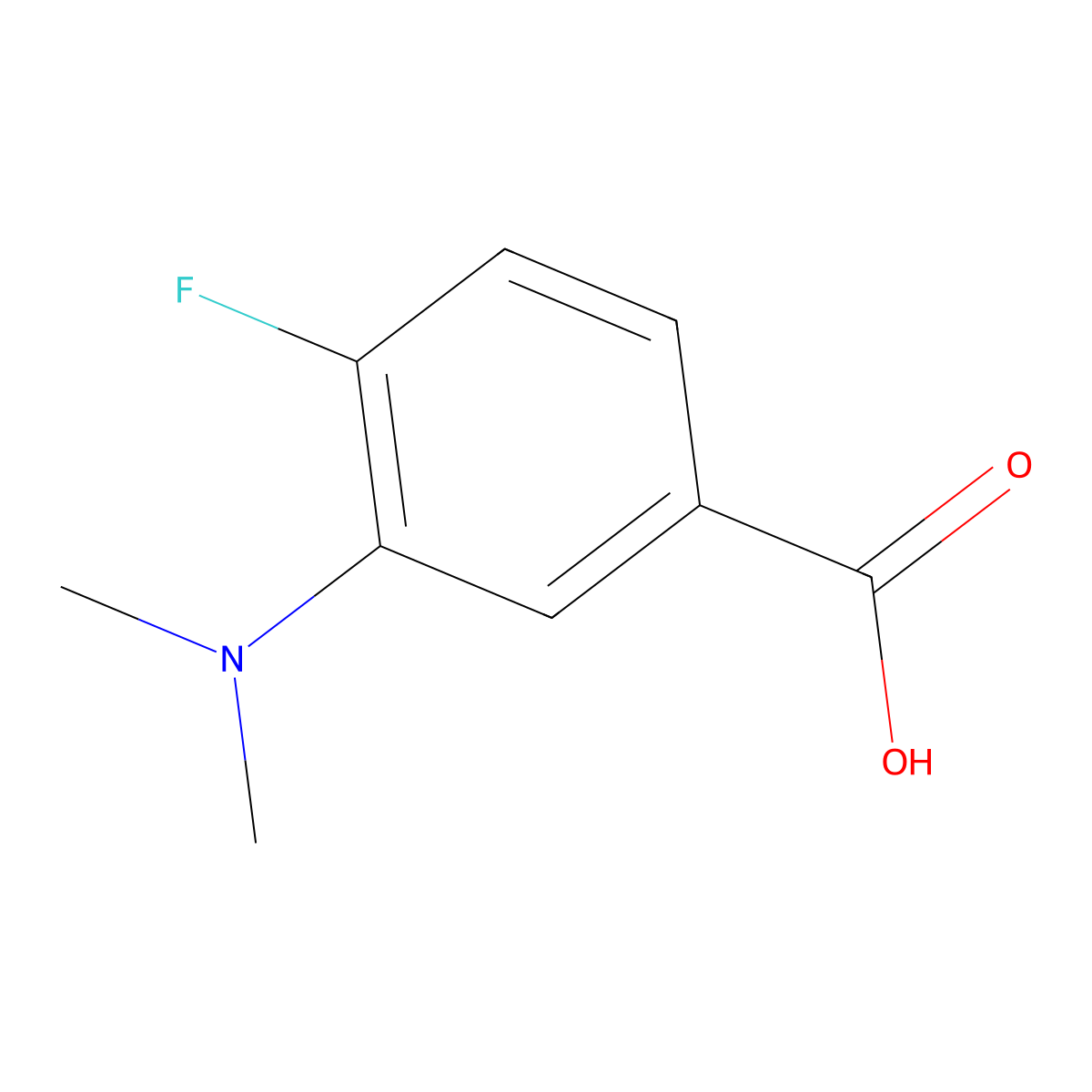 3-(Dimethylamino)-4-fluorobenzoic acid molecular structure, CAS 1328926-68-6