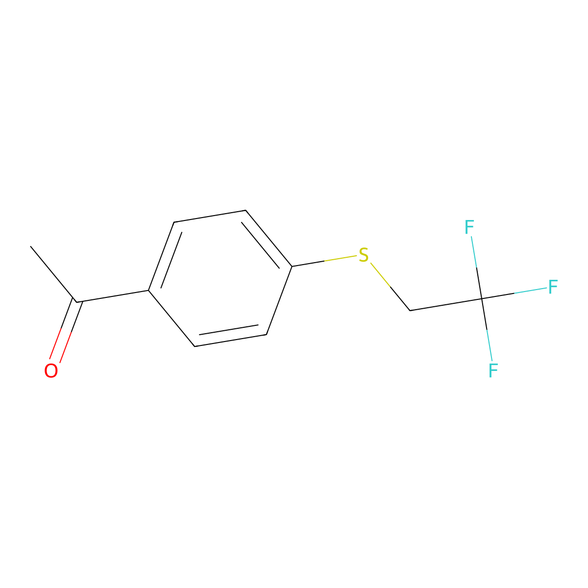 1-{4-[(2,2,2-Trifluoroethyl)sulfanyl]phenyl}ethan-1-one molecular structure, CAS 1328939-64-5