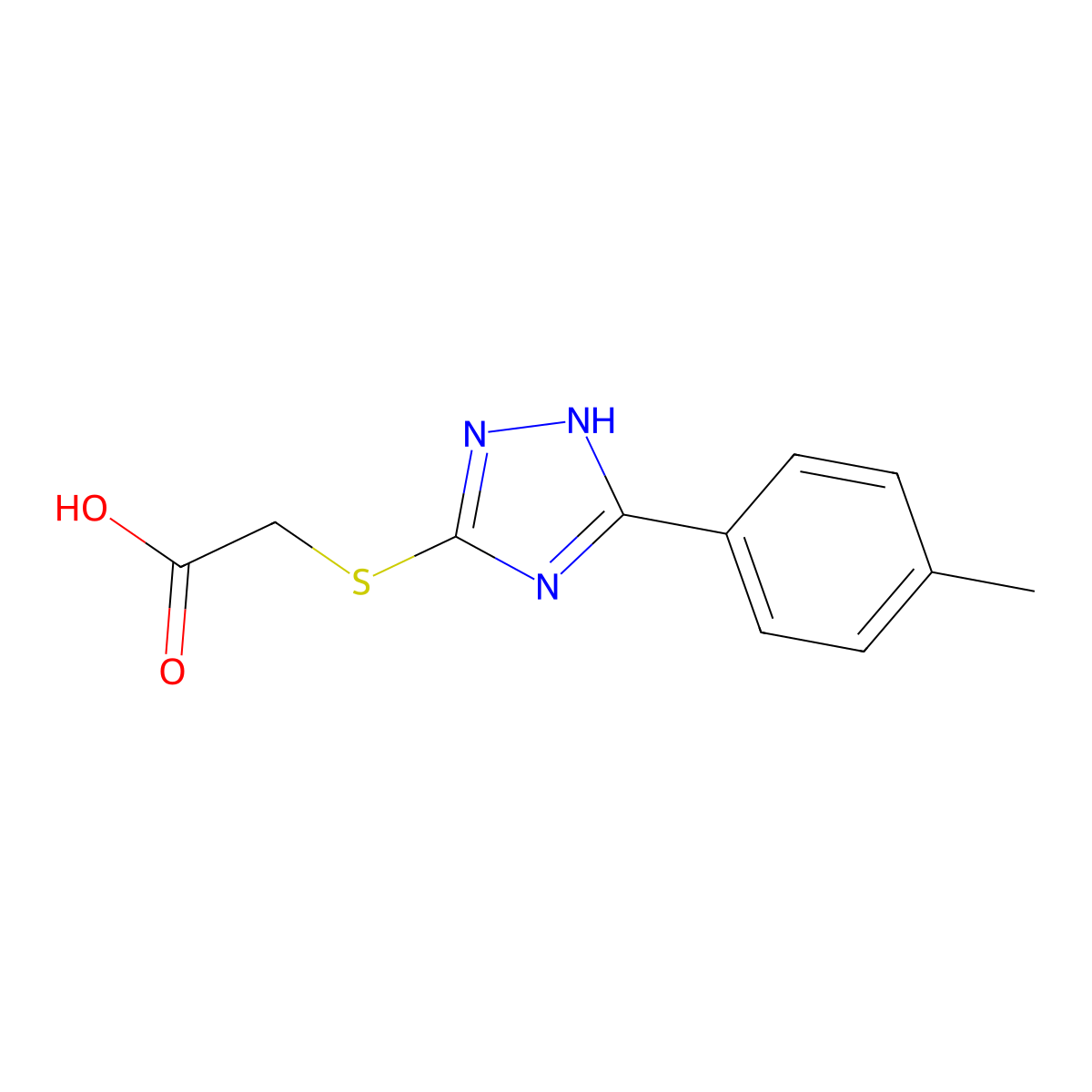2-{[5-(4-methylphenyl)-4H-1,2,4-triazol-3-yl]sulfanyl}acetic acid molecular structure, CAS 132895-42-2