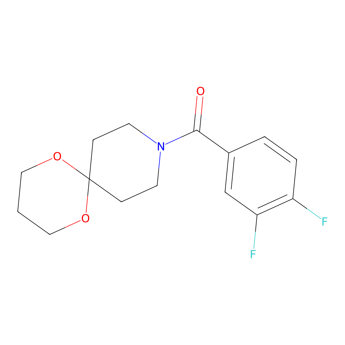 (3,4-Difluorophenyl)(1,5-dioxa-9-azaspiro[5.5]undecan-9-yl)methanone molecular structure, CAS 1328954-10-4