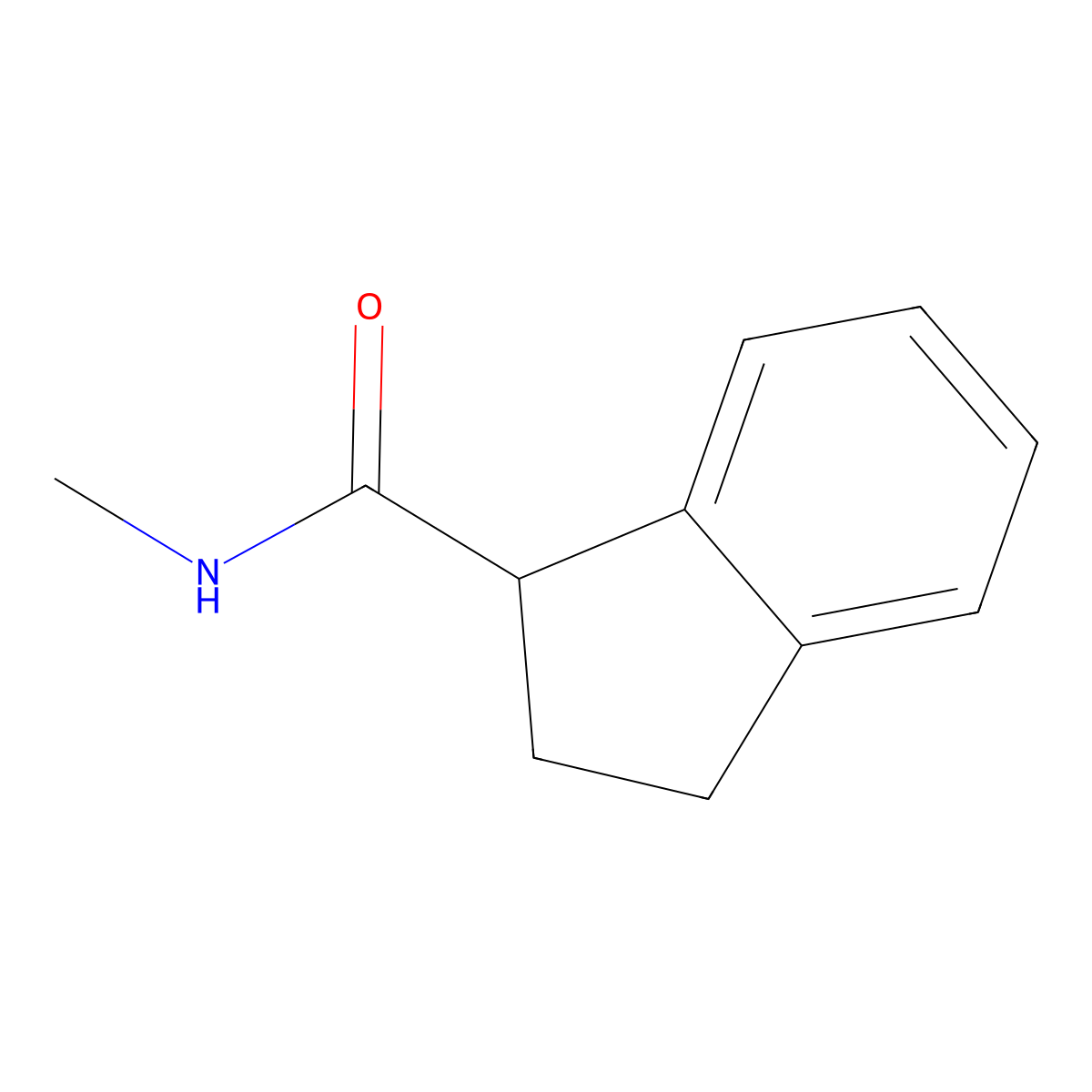 N-methyl-2,3-dihydro-1H-indene-1-carboxamide molecular structure, CAS 132896-12-9