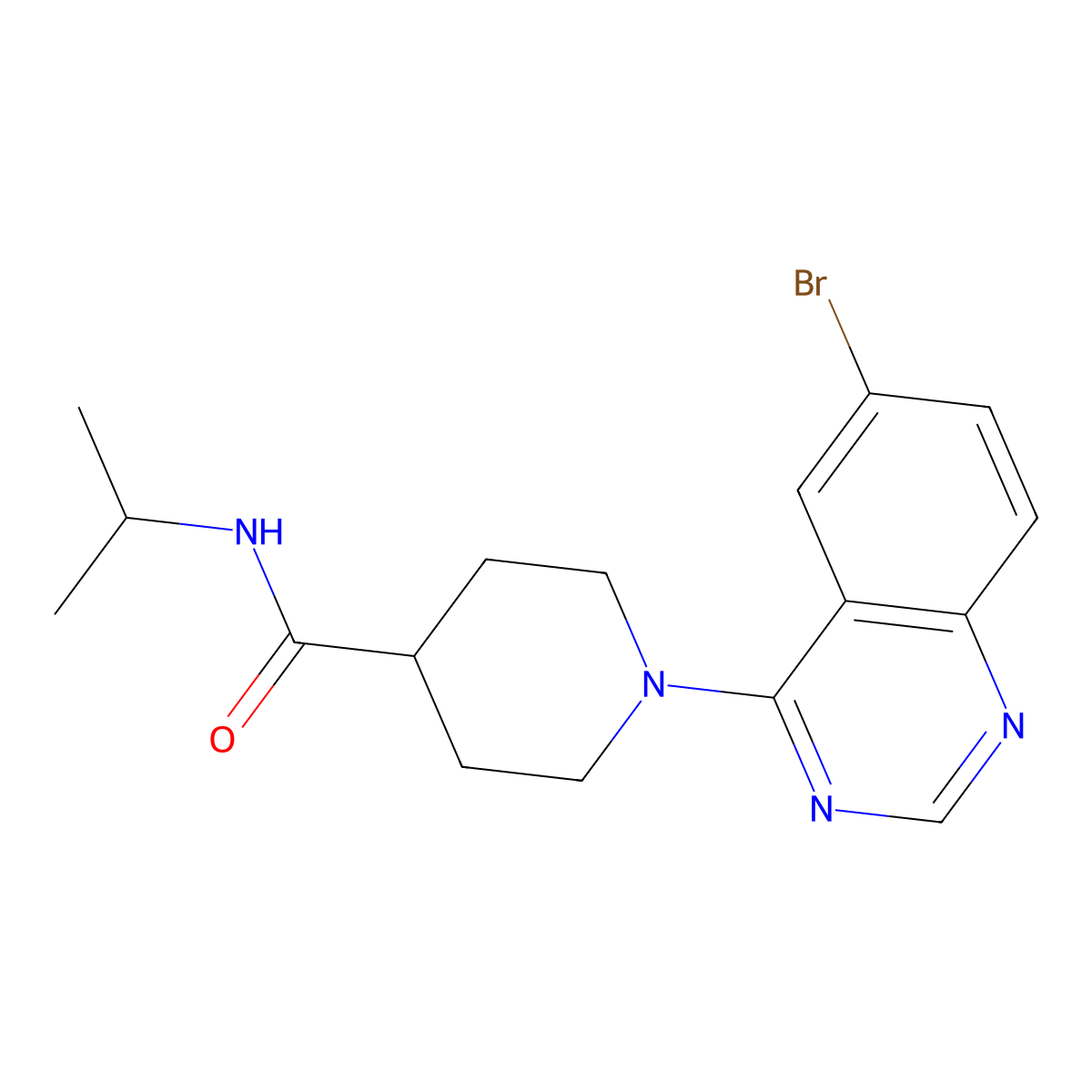 1-(6-bromoquinazolin-4-yl)-N-(propan-2-yl)piperidine-4-carboxamide molecular structure, CAS 1328964-49-3