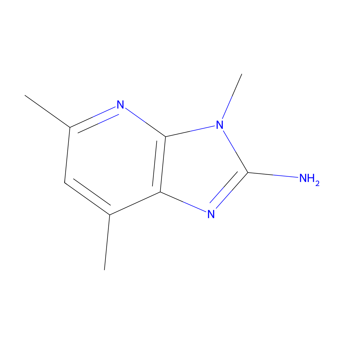 3,5,7-Trimethylimidazo[4,5-b]pyridin-2-amine molecular structure, CAS 132898-06-7