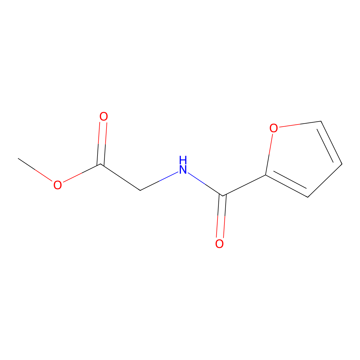 N-(2-Furoyl)glycine methyl ester molecular structure, CAS 13290-00-1