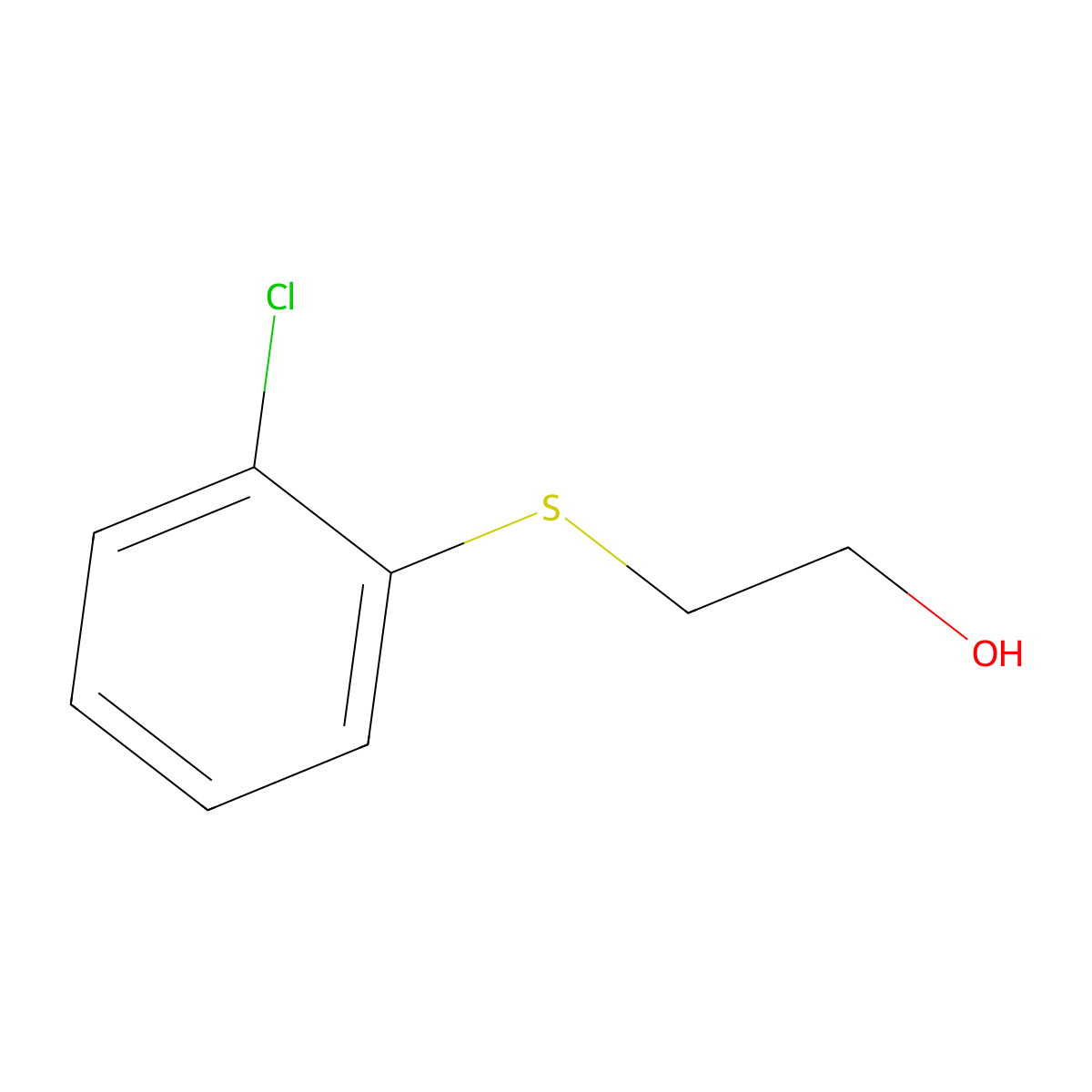 2-(2-Chlorophenyl)sulfanylethanol molecular structure, CAS 13290-15-8