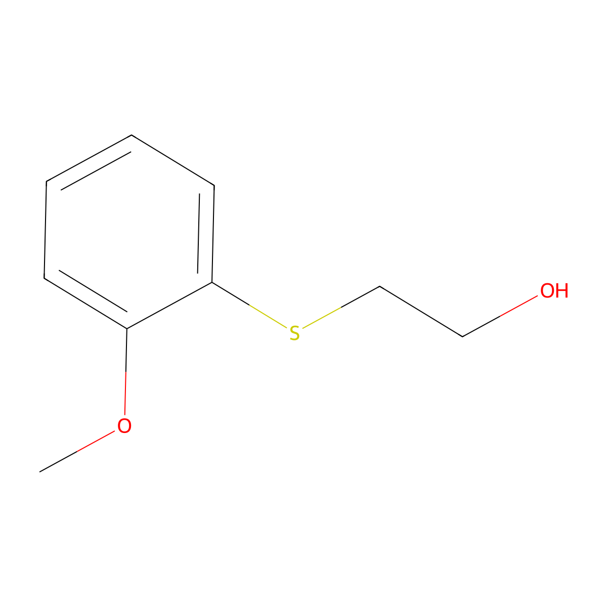 2-(2-Methoxy-phenylsulfanyl)-ethanol molecular structure, CAS 13290-20-5