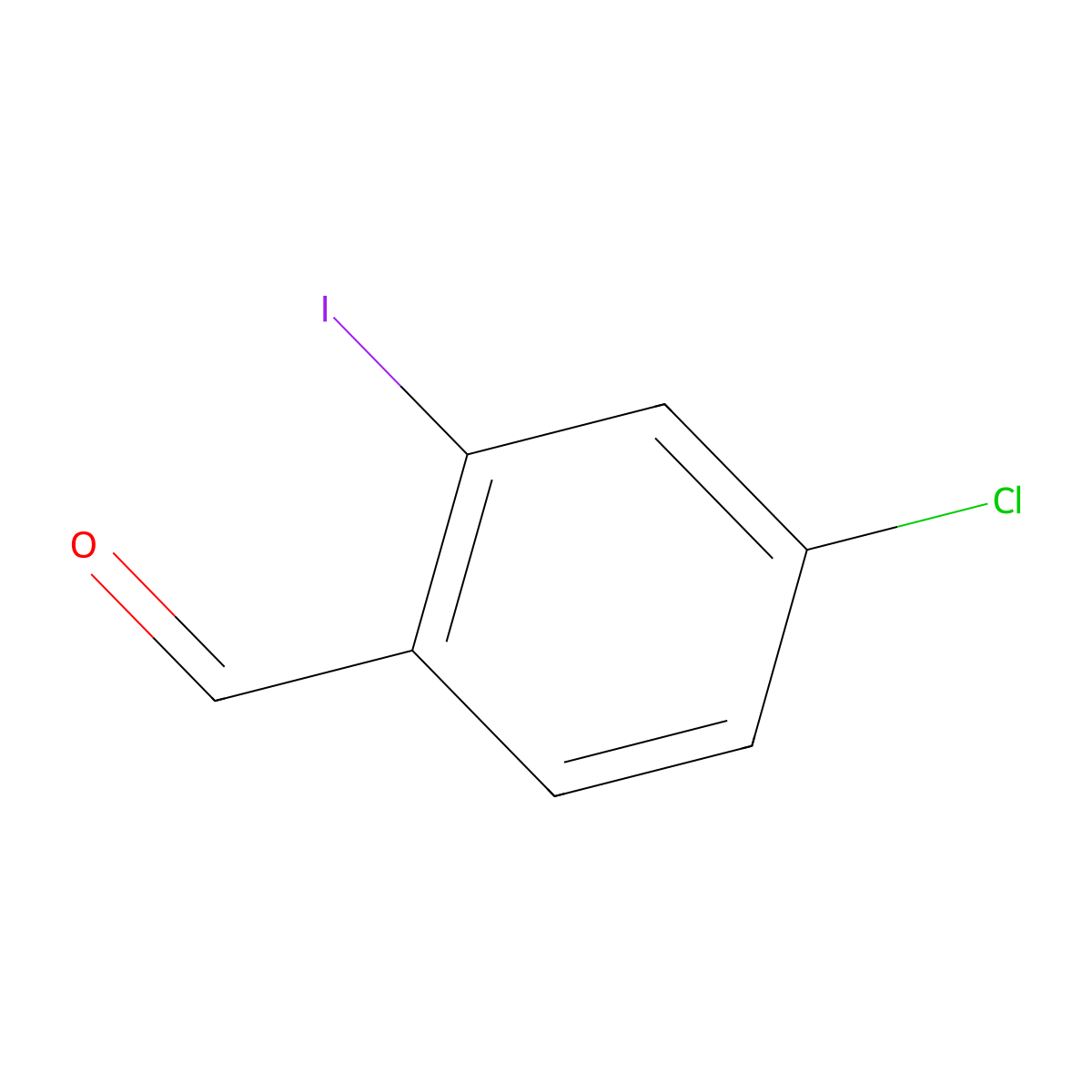 4-Chloro-2-iodobenzaldehyde molecular structure, CAS 132901-37-2