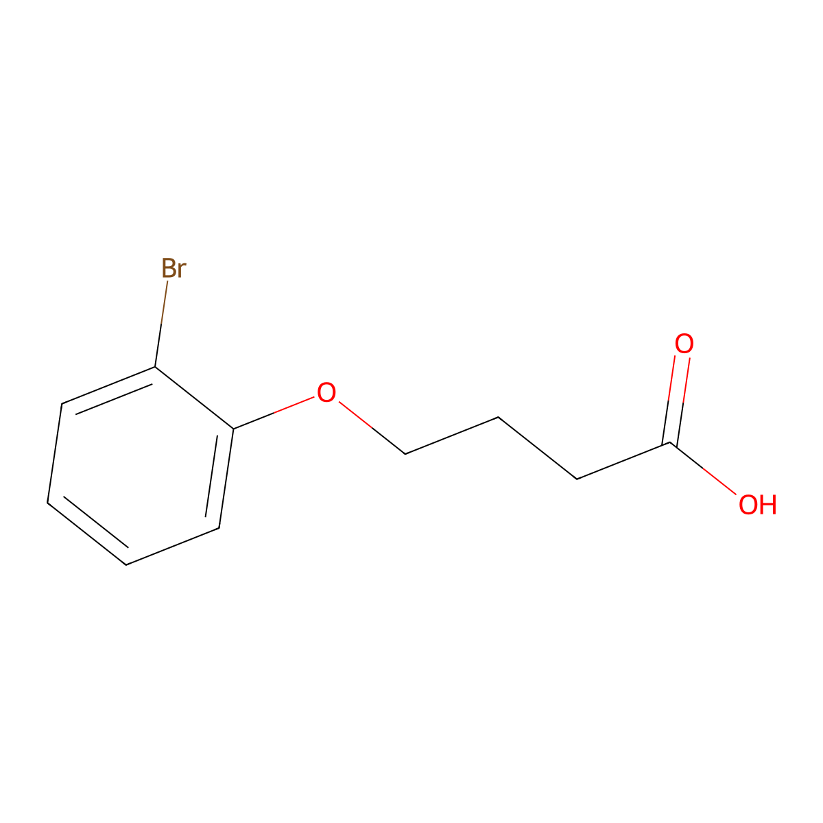 4-(2-Bromophenoxy)butanoic acid molecular structure, CAS 132902-25-1