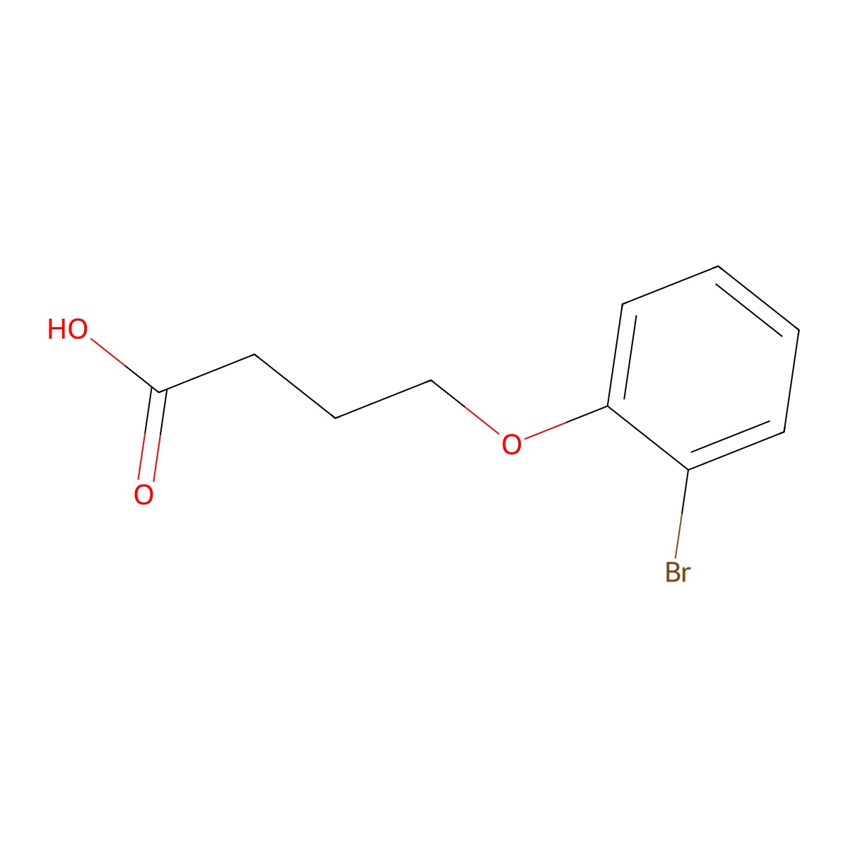 4-(2-Bromophenoxy)butanoic acid molecular structure, CAS 132902-25-1
