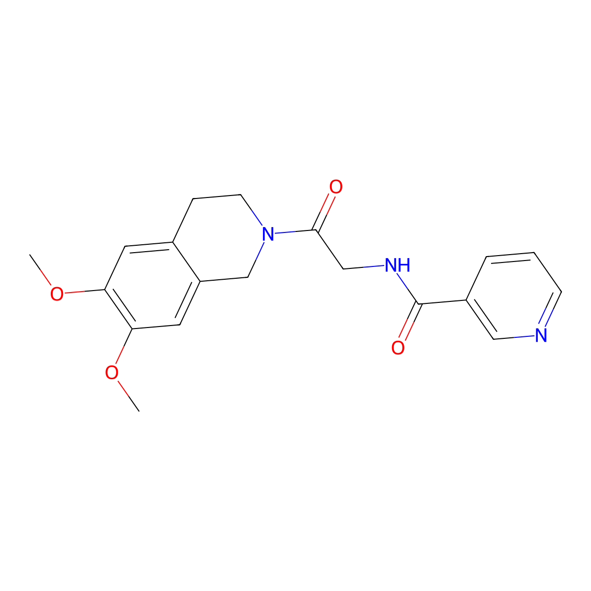 N-[2-(6,7-dimethoxy-3,4-dihydroisoquinolin-2(1H)-yl)-2-oxoethyl]pyridine-3-carboxamide molecular structure, CAS 1329032-66-7