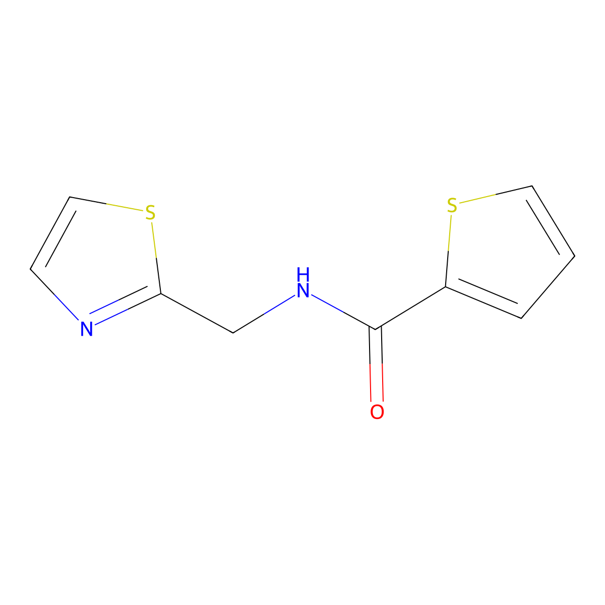 N-(Thiazol-2-ylmethyl)thiophene-2-carboxamide molecular structure, CAS 1329038-92-7