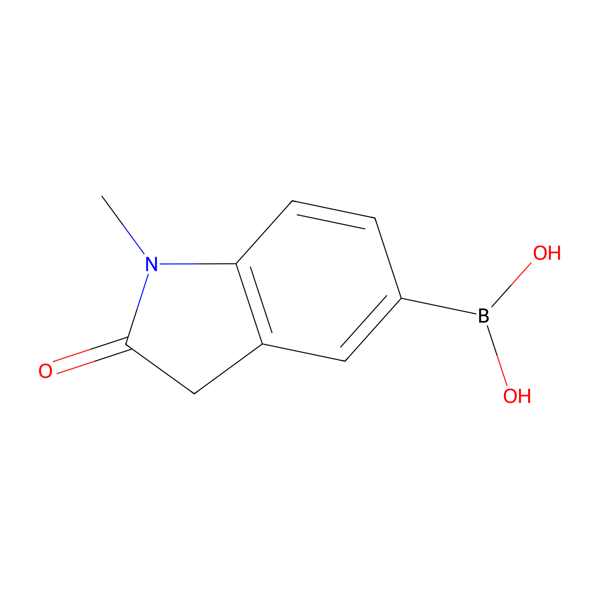 (1-Methyl-2-oxoindolin-5-yl)boronic acid molecular structure, CAS 1329042-89-8
