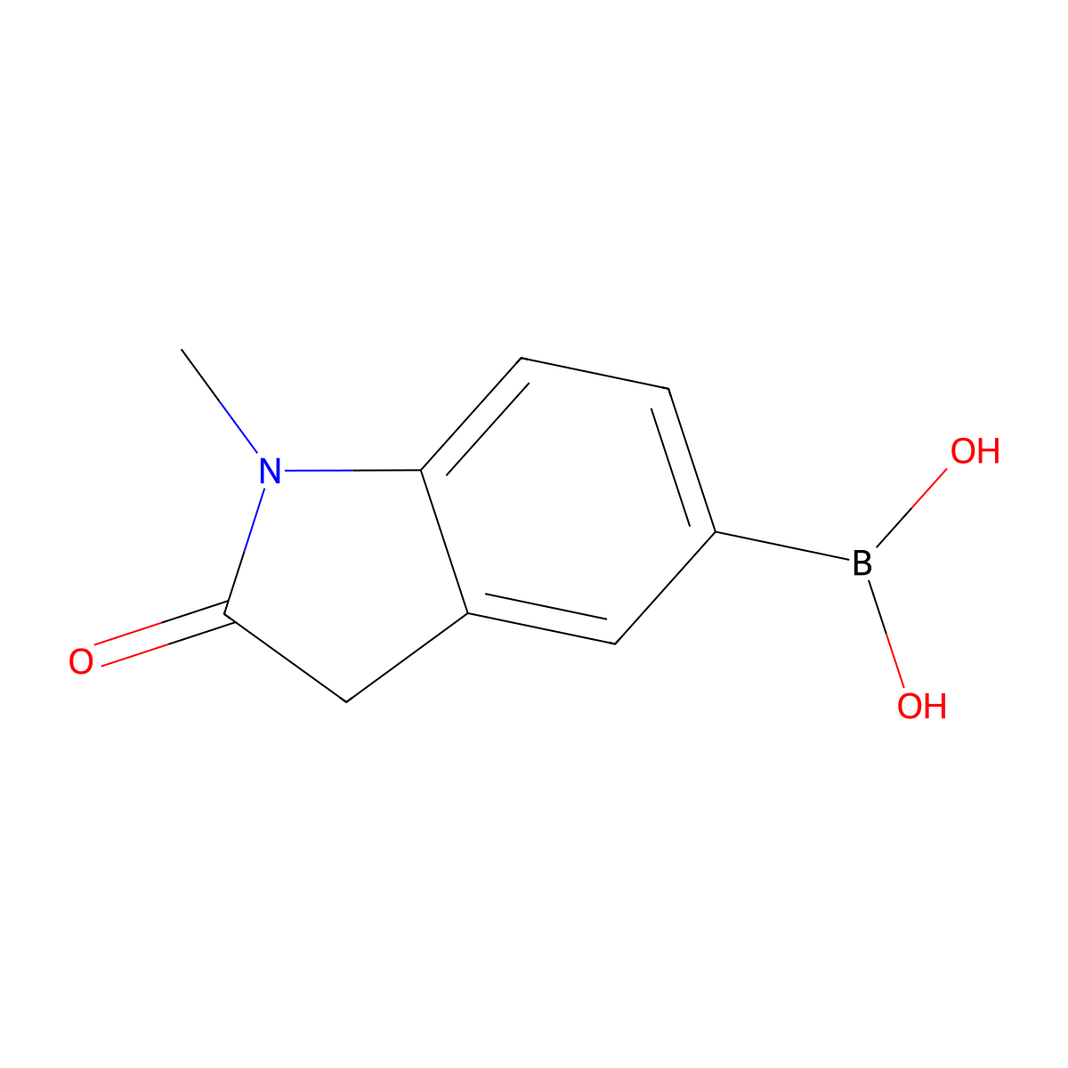 (1-Methyl-2-oxoindolin-5-yl)boronic acid molecular structure, CAS 1329042-89-8