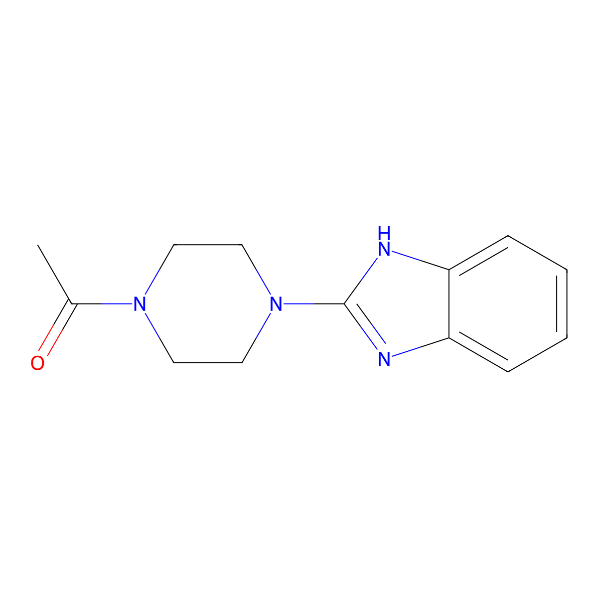 1-[4-(1H-1,3-benzodiazol-2-yl)piperazin-1-yl]ethan-1-one molecular structure, CAS 1329044-77-0