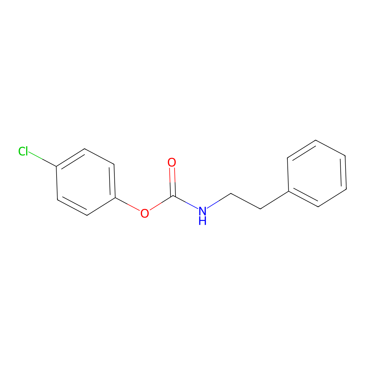 4-chlorophenyl N-phenethylcarbamate molecular structure, CAS 132906-01-5