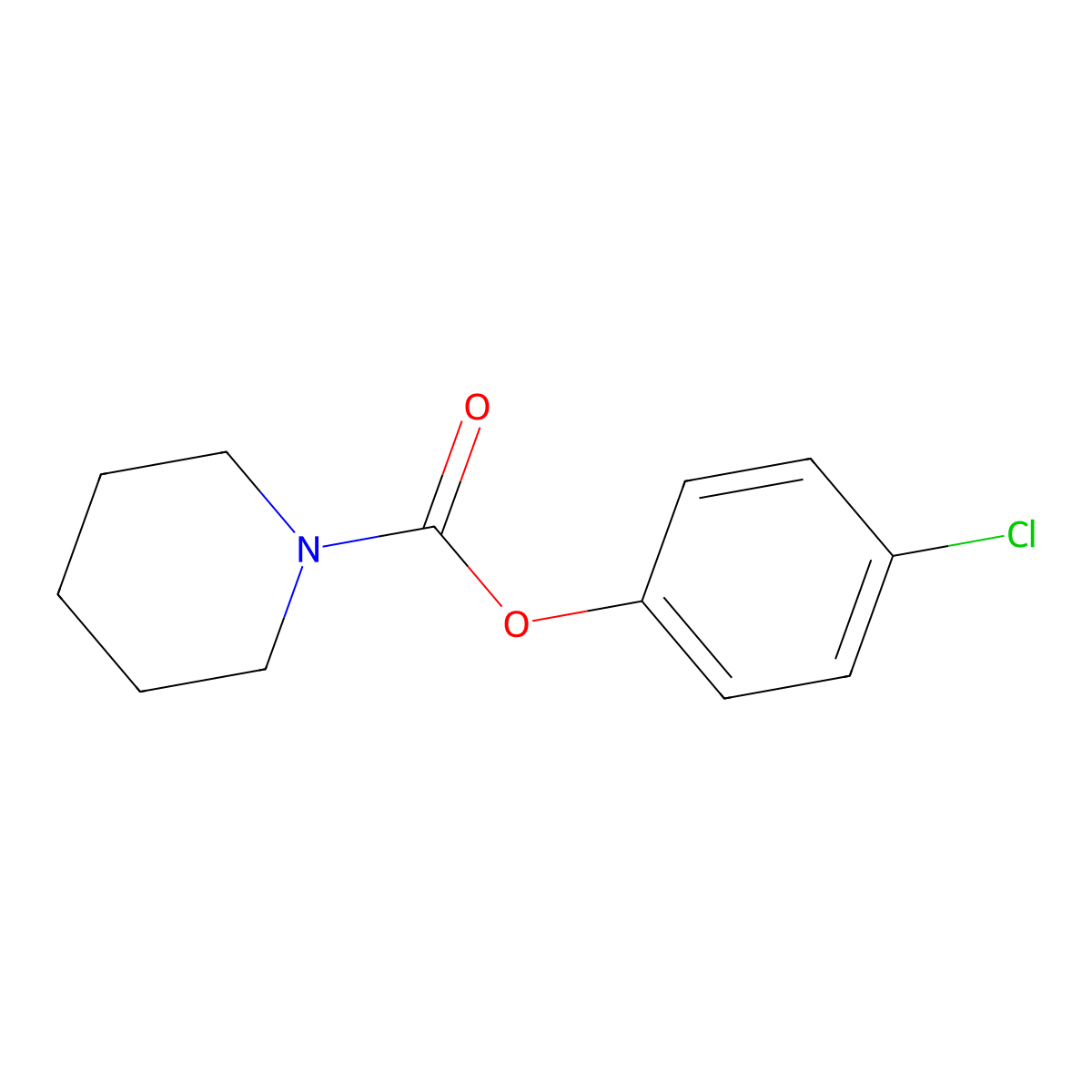 4-Chlorophenyl piperidine-1-carboxylate molecular structure, CAS 132906-04-8