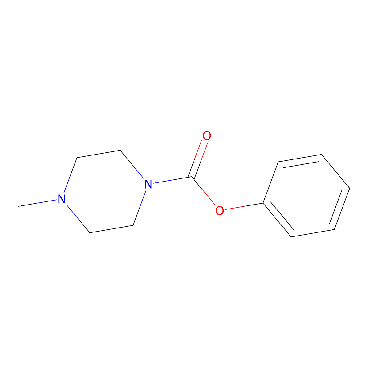 4-Methyl-piperazine-1-carboxylic acid phenyl ester molecular structure, CAS 132906-06-0