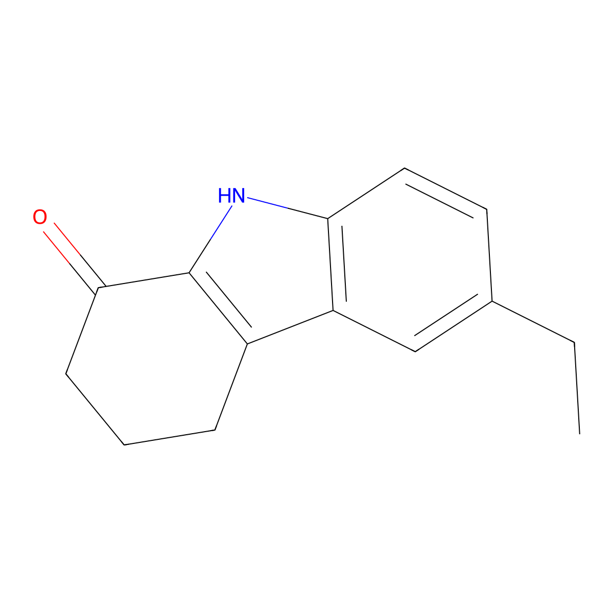 6-ethyl-2,3,4,9-tetrahydro-1H-carbazol-1-one molecular structure, CAS 132906-51-5