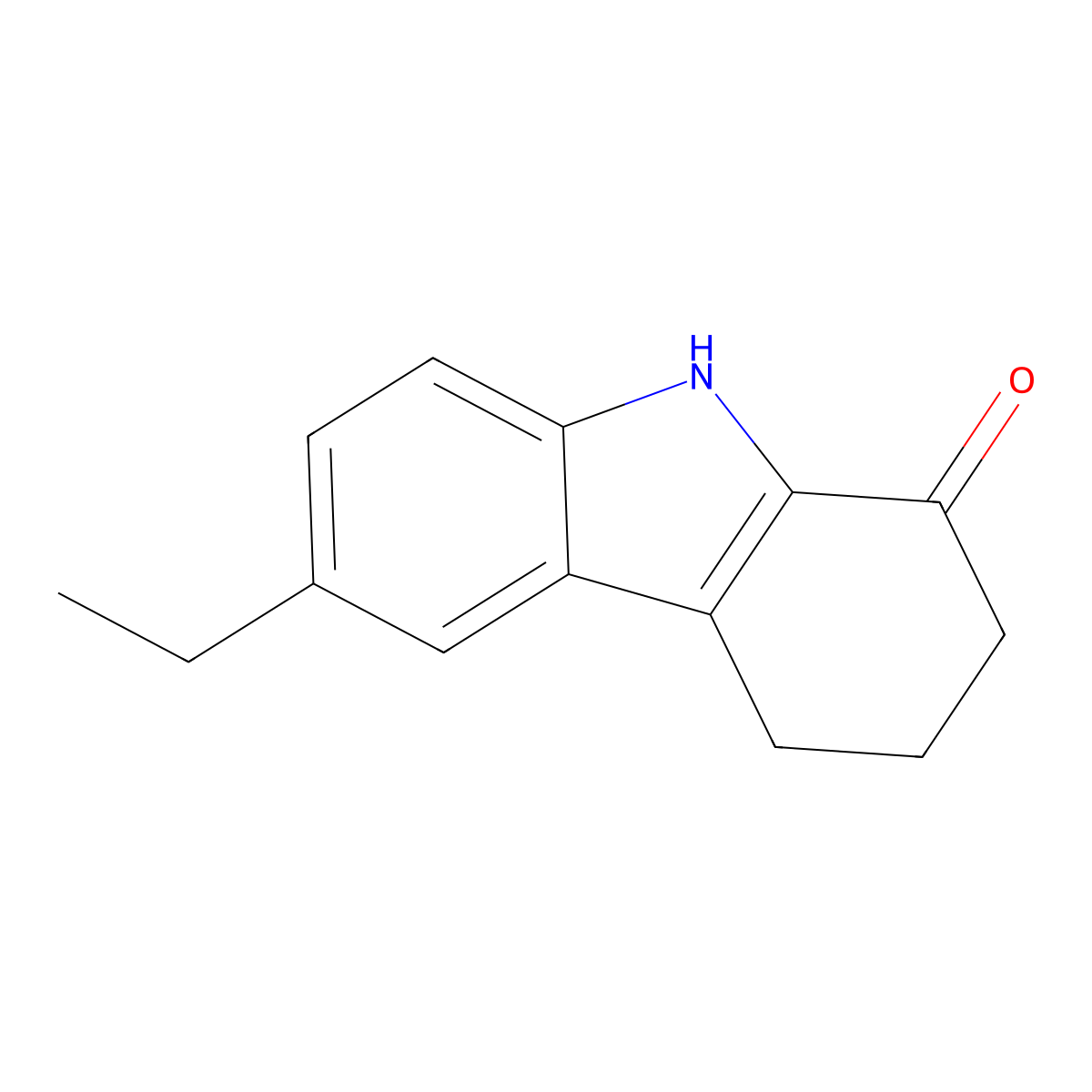 6-ethyl-2,3,4,9-tetrahydro-1H-carbazol-1-one molecular structure, CAS 132906-51-5