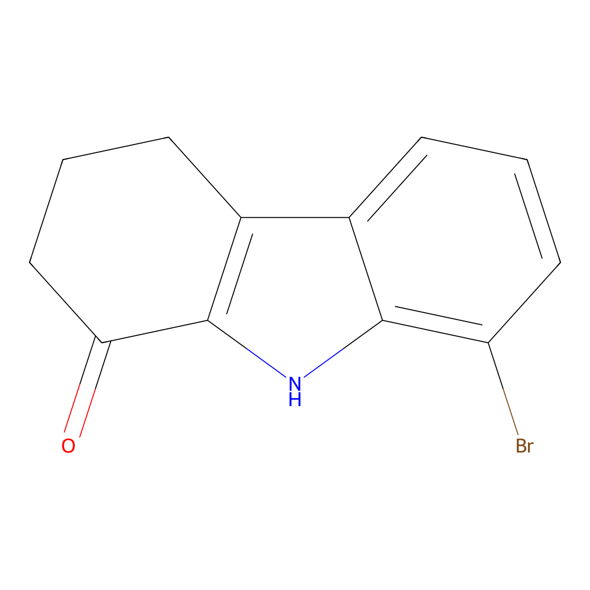 8-bromo-2,3,4,9-tetrahydro-1H-carbazol-1-one molecular structure, CAS 132906-53-7